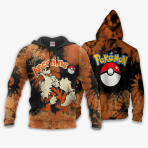 Arcanine Hoodie Custom Pokemon Anime Merch Clothes Tie Dye Style 8