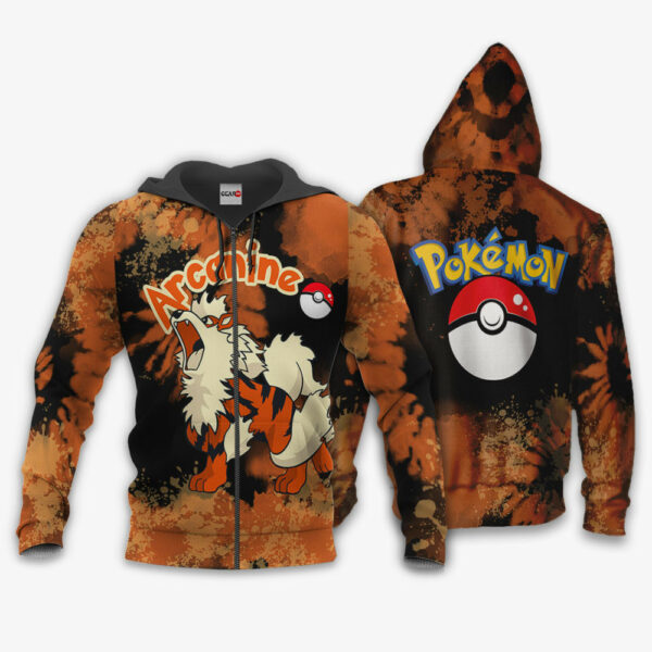 Arcanine Hoodie Custom Pokemon Anime Merch Clothes Tie Dye Style 1