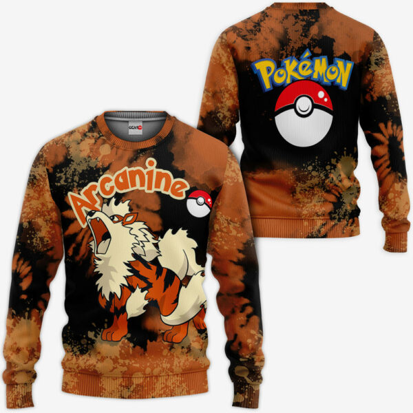 Arcanine Hoodie Custom Pokemon Anime Merch Clothes Tie Dye Style 2