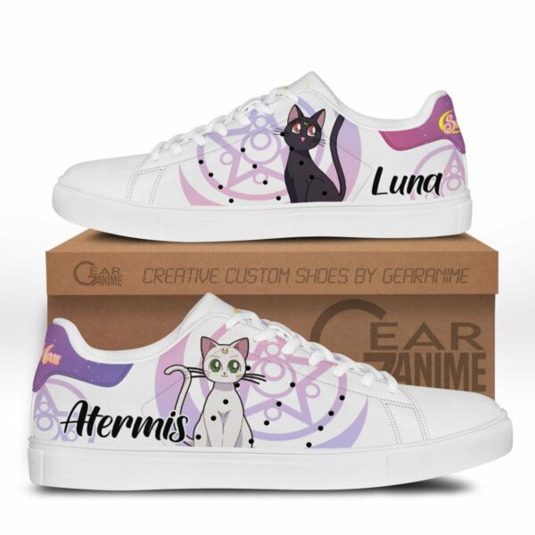 Artemis And Luna Skate Shoes Custom Sailor Anime Sneakers 1