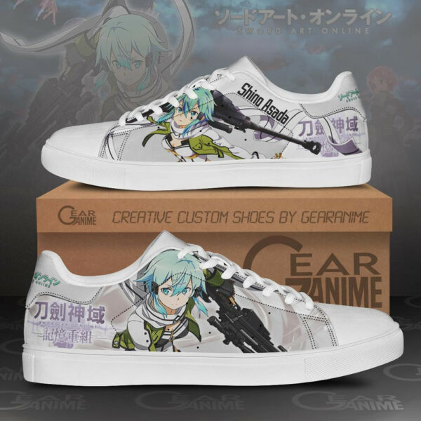 Asada Shino Skate Shoes Sinon Sword Art Online Anime Sneakers SK10 1