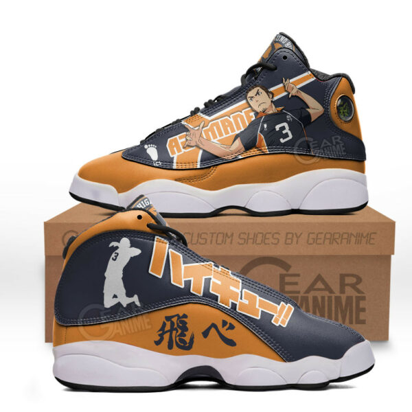 Asahi Azumane JD13 Shoes Haikyuu Custom Anime Sneakers 2