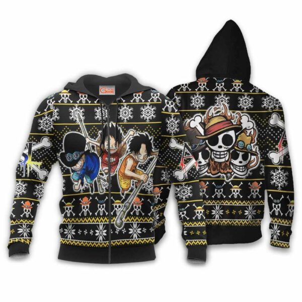 ASL Pirates Ugly Christmas Sweater Custom Anime One Piece XS12 2