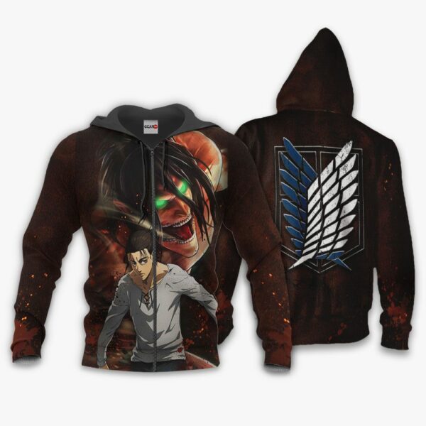 Attack On TiTan Eren Yeager Hoodie AOT Final Season Anime Shirt 1