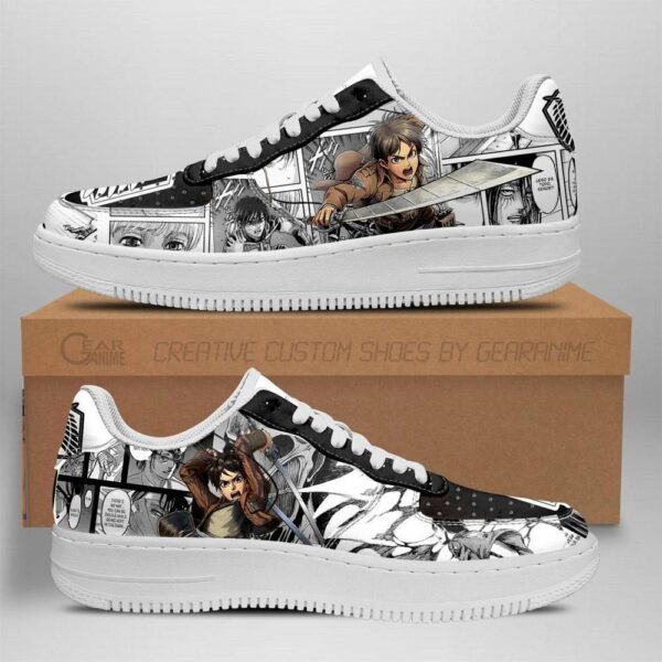 Attack On Titan Air Shoes Custom Manga Mixed Anime Sneakers 1