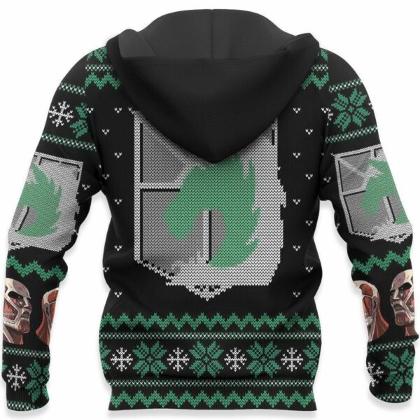 Attack On Titan Ugly Christmas Sweater Military Badged Police Xmas Gift Custom Clothes 5