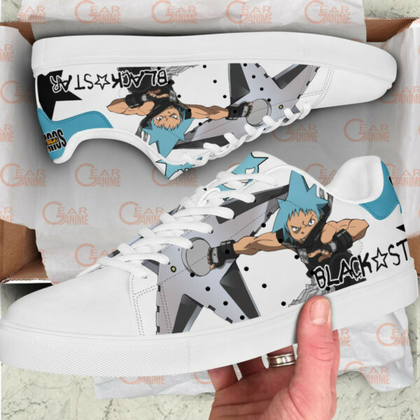 Black _ Star Skate Shoes Custom Soul Eater Anime Sneakers 2
