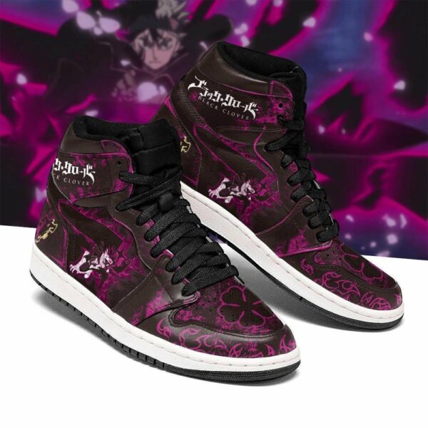 Black Asta Shoes Custom Purple Black Clover Anime Shoes 2