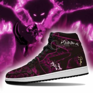 Black Asta Shoes Custom Purple Black Clover Anime Shoes 6