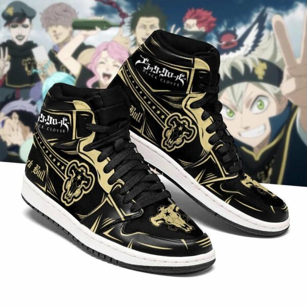 Black Bull Magic Knight Shoes Custom Anime Black Clover Sneakers 1
