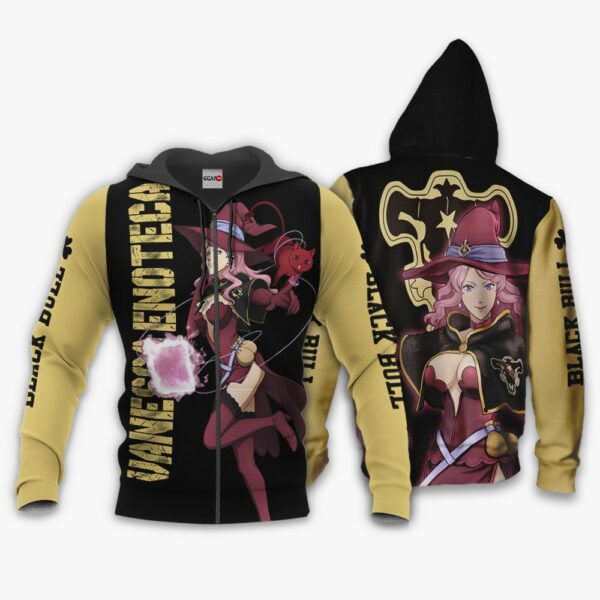 Black Bull Vanessa Hoodie Black Clover Anime Shirt 1