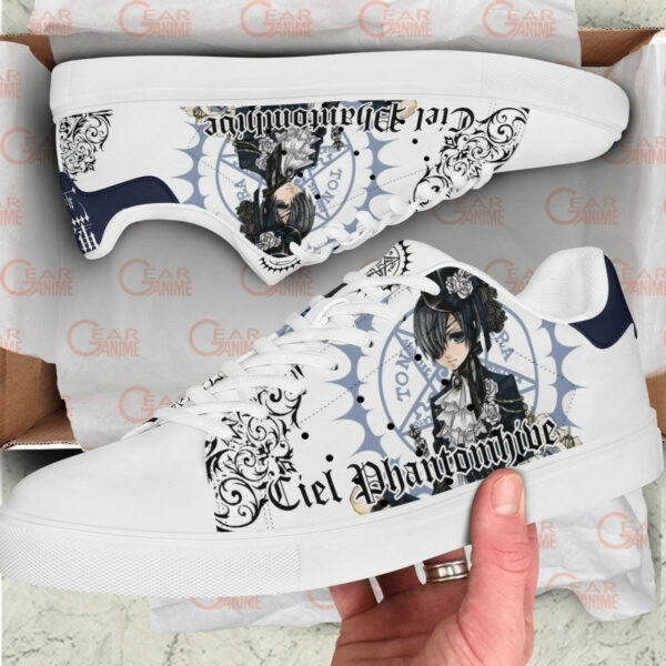 Black Butler Ciel Phantomhive Skate Shoes Custom Anime Sneakers 2