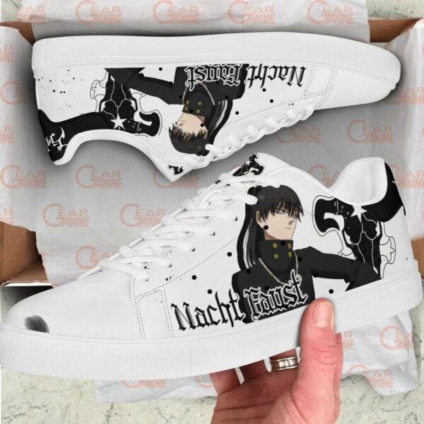 Black Clover Nacht Faust Skate Shoes Custom Anime Sneakers 2