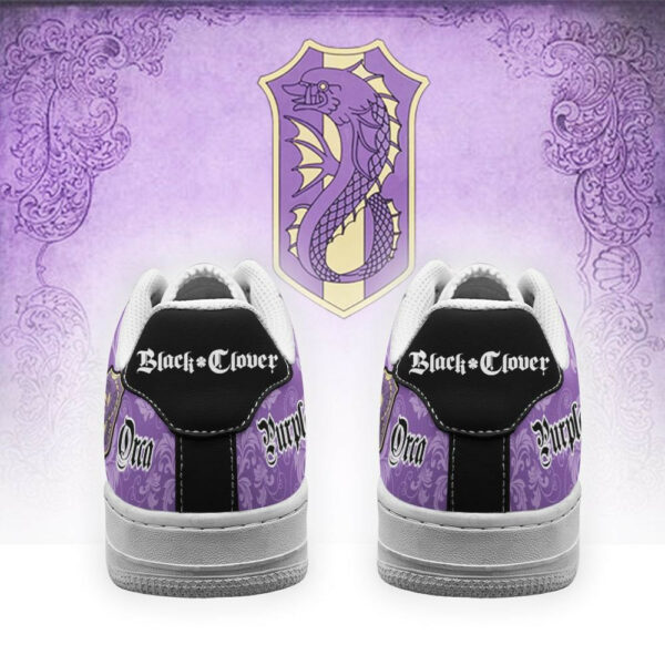 Black Clover Sneakers Magic Knights Squad Purple Orca Shoes Anime 3