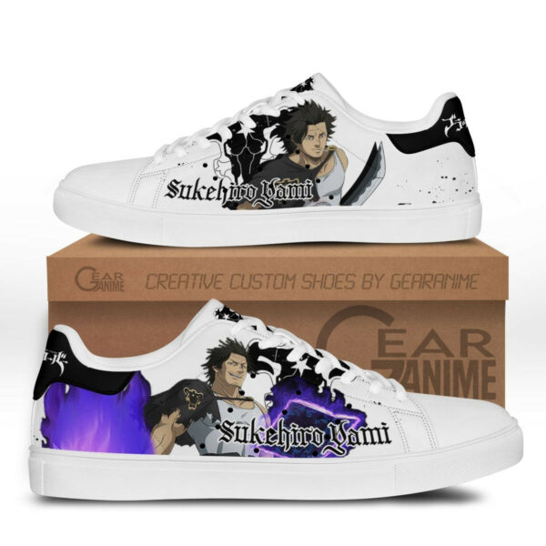 Black Clover Yami Sukehiro Skate Shoes Custom Anime Sneakers 1