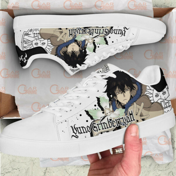 Black Clover Yuno Grinberryall Skate Shoes Custom Anime Sneakers 2