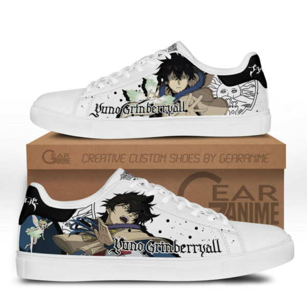 Black Clover Yuno Grinberryall Skate Shoes Custom Anime Sneakers 1
