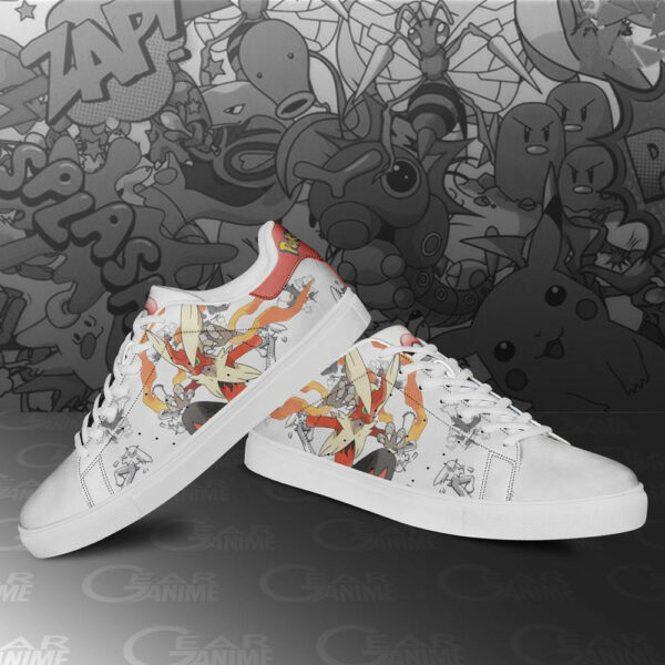 Blaziken Skate Shoes Pokemon Custom Anime Sneakers SK11 3