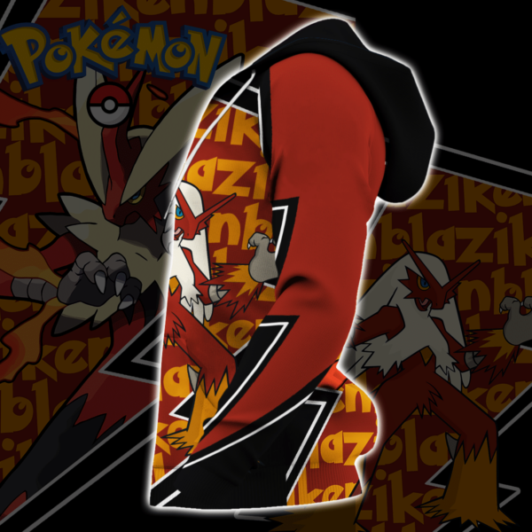 Blaziken Zip Hoodie Pokemon Shirt SD12 4