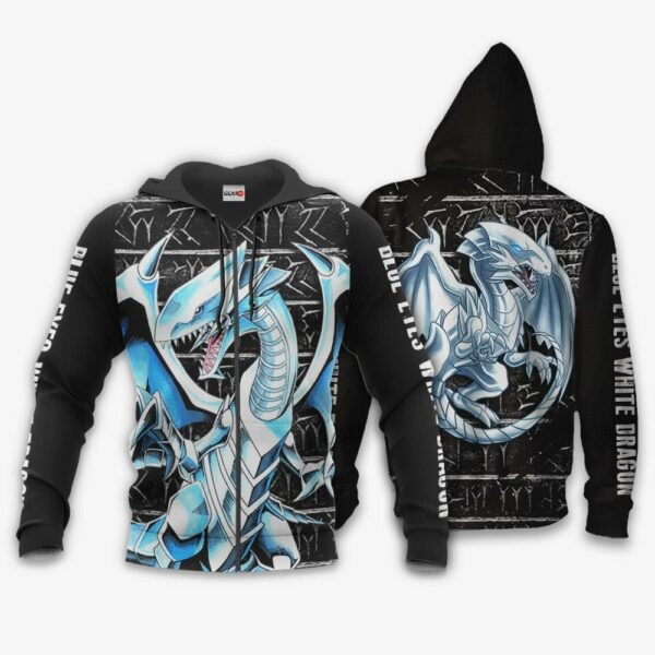 Blue-Eyes White Dragon Hoodie Custom Yugioh Anime Clothes 1