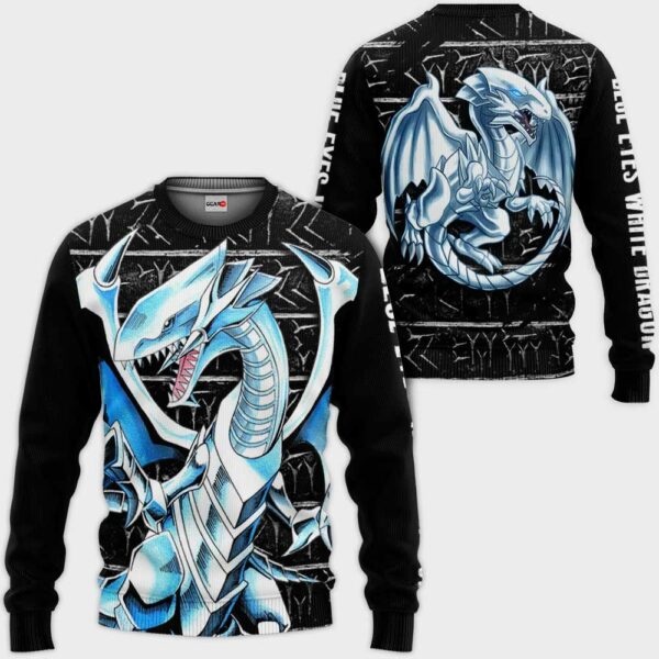 Blue-Eyes White Dragon Hoodie Custom Yugioh Anime Clothes 2