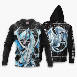 Blue-Eyes White Dragon Hoodie Custom Yugioh Anime Clothes 8