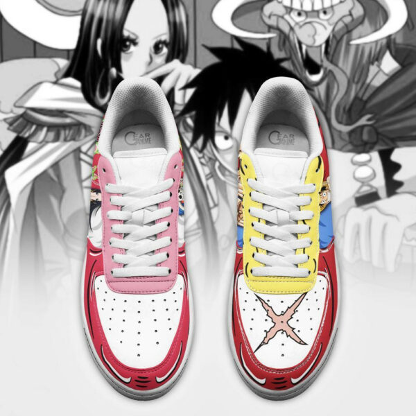 Boa Hancock And Luffy Air Shoes Custom Anime One Piece Sneakers 4