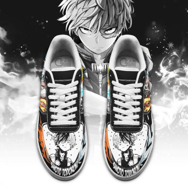 Boku No Hero Academia Shoto Todoroki Sneakers Anime Custom 2