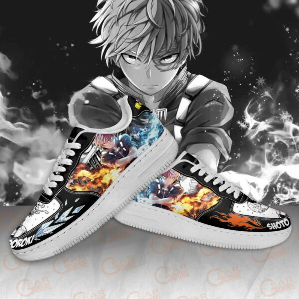 Boku No Hero Academia Shoto Todoroki Sneakers Anime Custom 4