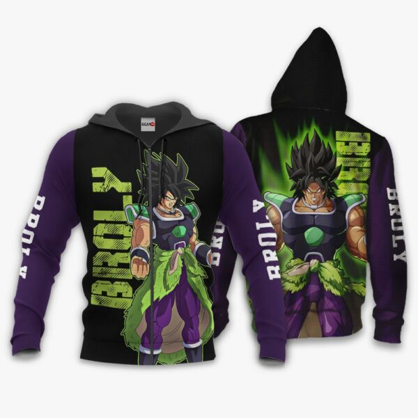 Broly Hoodie Shirt Dragon Ball Anime Zip Jacket 1