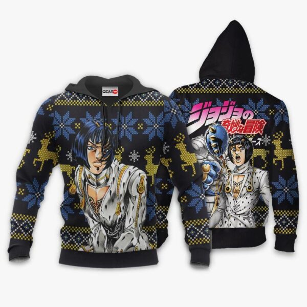 Bruno Bucciarati Ugly Christmas Sweater Custom Anime JJBA XS12 3