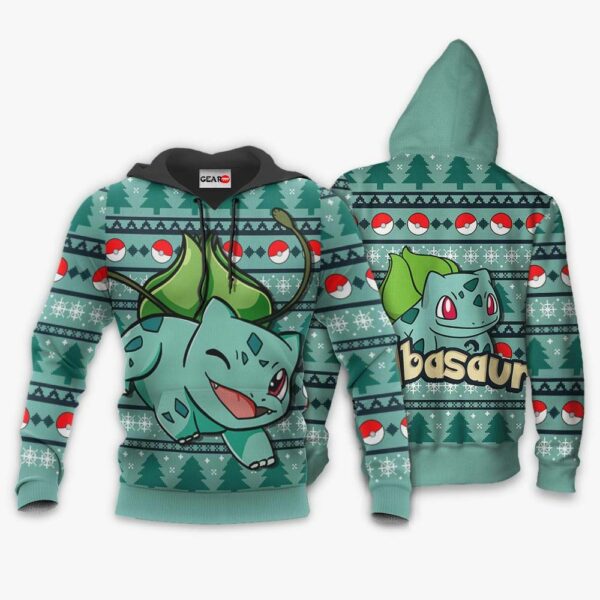 Bulbasaur Ugly Christmas Sweater Custom Anime Pokemon XS12 3