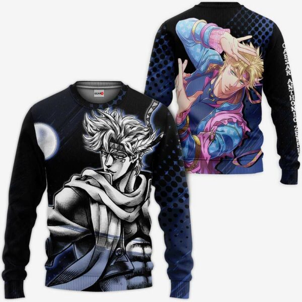 Caesar Anthonio Zeppeli Hoodie JJBAs Anime Shirt Jacket 2