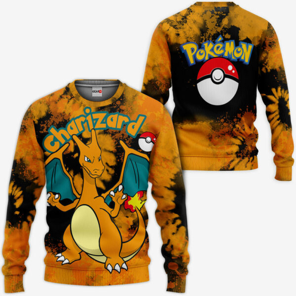 Charizard Hoodie Custom Pokemon Anime Merch Clothes Tie Dye Style 2