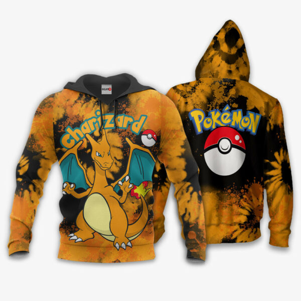 Charizard Hoodie Custom Pokemon Anime Merch Clothes Tie Dye Style 3