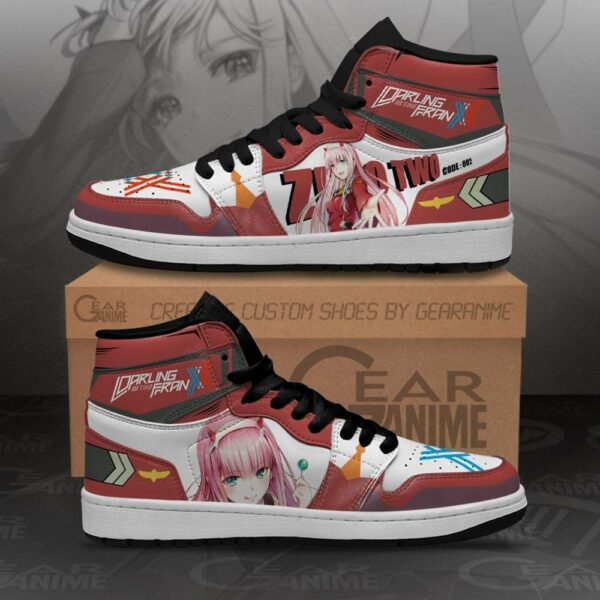 Code 002 Zero Two Shoes Custom Darling In The Franxx Anime Sneakers 3