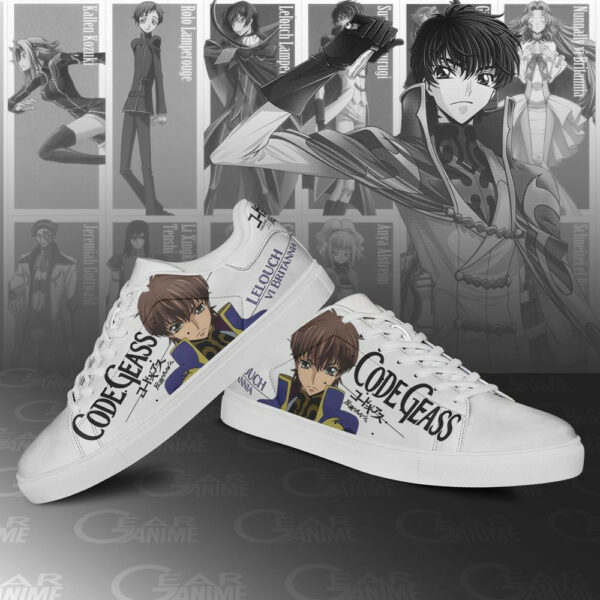 Code Geass Lelouch Skate Shoes Custom Anime Sneakers 3