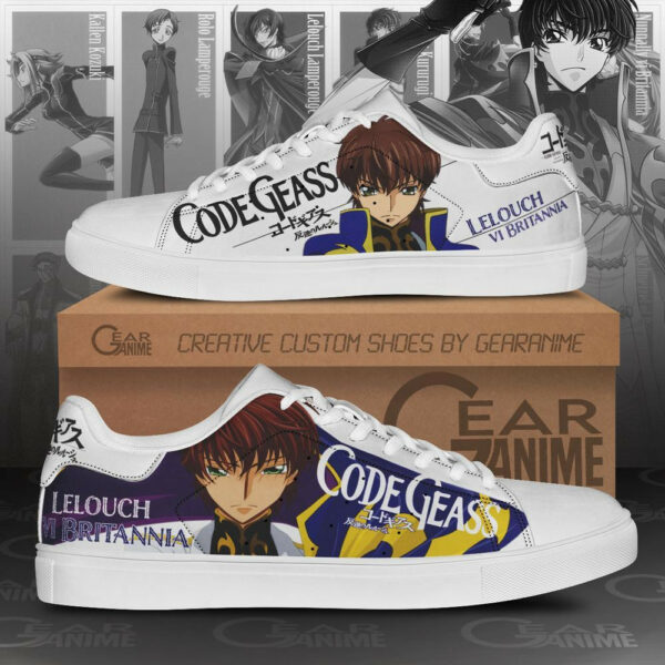 Code Geass Lelouch Skate Shoes Custom Anime Sneakers 1