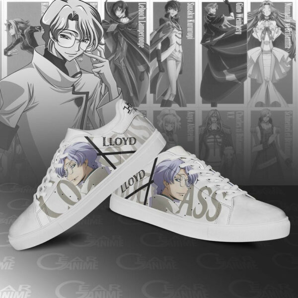 Code Geass Lloyd Skate Shoes Custom Anime Sneakers 3