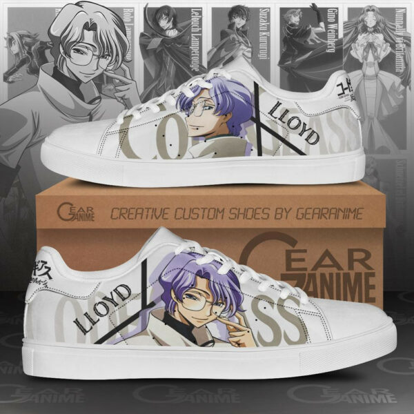 Code Geass Lloyd Skate Shoes Custom Anime Sneakers 1