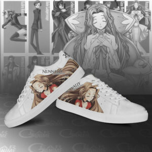 Code Geass Nunnally vi Britannia Skate Shoes Custom Anime Sneakers 6