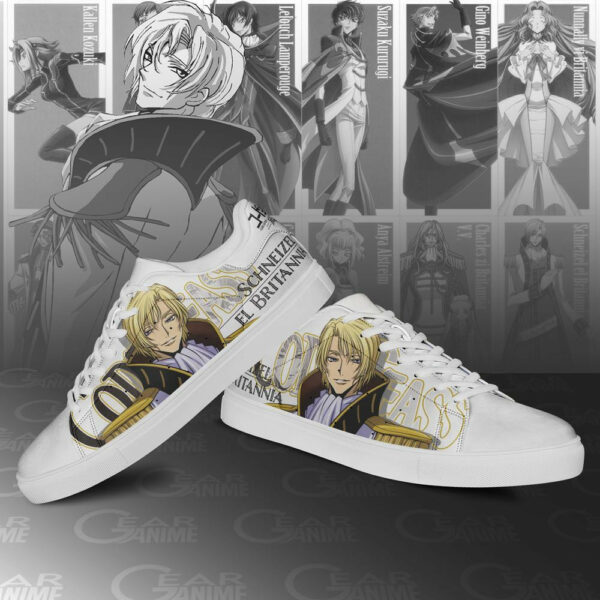 Code Geass Schneizel el Britamia Skate Shoes Custom Anime Sneakers 3