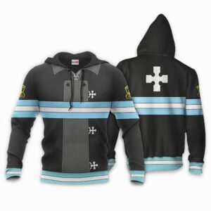 Company 8 Fire Force Uniform Hoodie Shirt Anime Zip Jacket 8