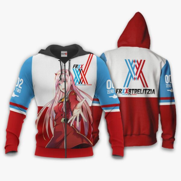 Darling In The Franxx Hoodie Custom Code 002 Zero Two Anime Shirts 2