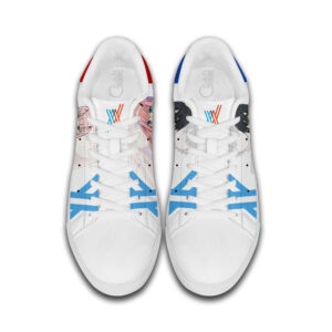 Darling in the Franxx Zero Two and Hiro Skate Shoes Custom Anime Sneakers 7