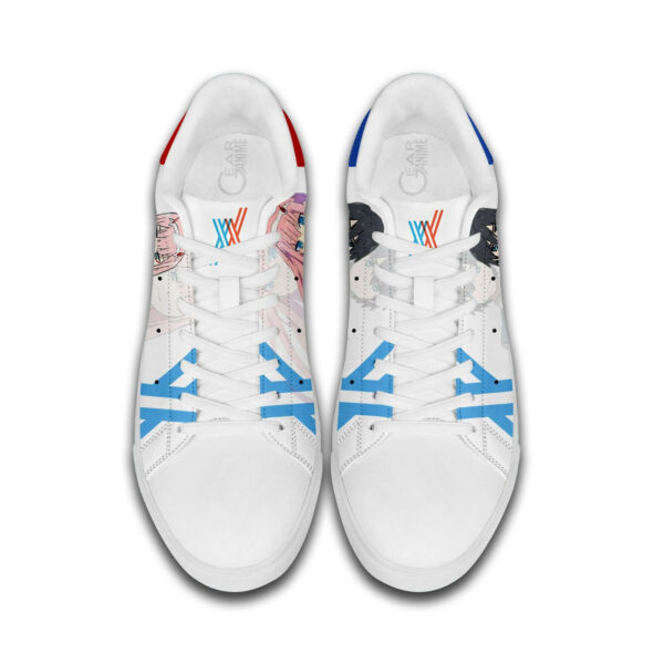 Darling in the Franxx Zero Two and Hiro Skate Shoes Custom Anime Sneakers 4