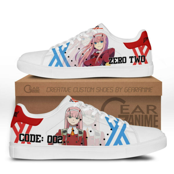 Darling in the Franxx Zero Two Code:002 Skate Shoes Custom Anime Sneakers 1