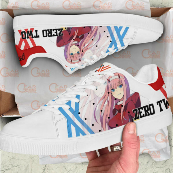 Darling in the Franxx Zero Two Code:002 Skate Shoes Custom Anime Sneakers 2