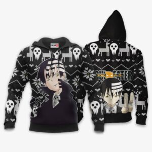 Death the Kid Ugly Christmas Sweater Custom Anime Soul Eater XS12 7