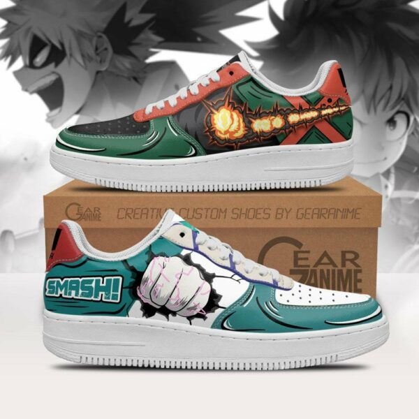 Deku and Bakugo Air Shoes Custom My Hero Academia Anime Sneakers 1